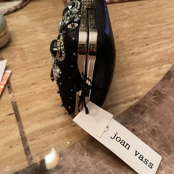 Joan Vass Beautiful Crystal stone encrusted Clutch - Picture 6 of 12